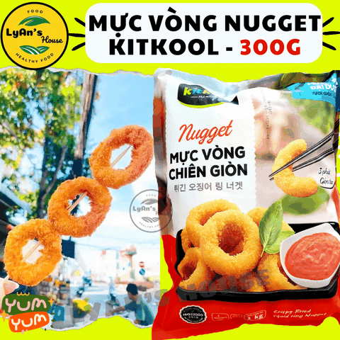 300g Mực Vòng Nugget Chiên Giòn Kitkool LC – Hải Sản Ăn Vặt Tiện Lợi