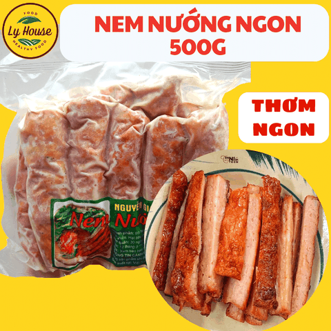 Nem Nướng Nguyễn Gia 500g – 10 Cái Thơm Ngon Chuẩn Vị | Thực Phẩm Đông Lạnh