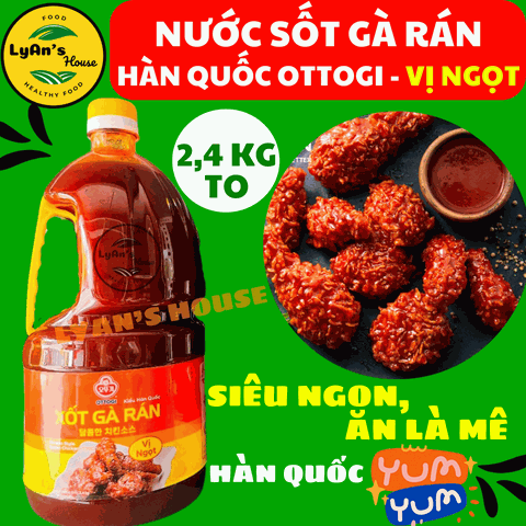 Nước Sốt Gà Rán Hàn Quốc Ottogi Vị Ngọt 2.4kg – Đậm Đà Chuẩn Vị Gà Rán Hàn