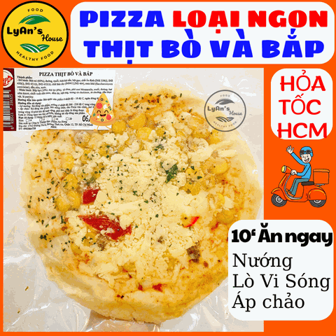 Pizza Thịt Bò Và Bắp (Size 15cm) – Đế Giòn, Nhân Ngập Tràn