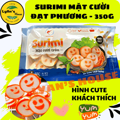 Surimi Mặt Cười Đạt Phương 350g – Đồ Ăn Vặt Ngon, Tiện Lợi