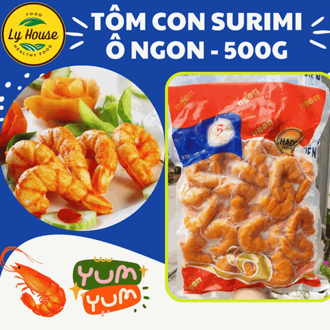 Tôm Surimi Ô Ngon 500g – Dai Giòn, Thơm Ngon, Tiện Lợi