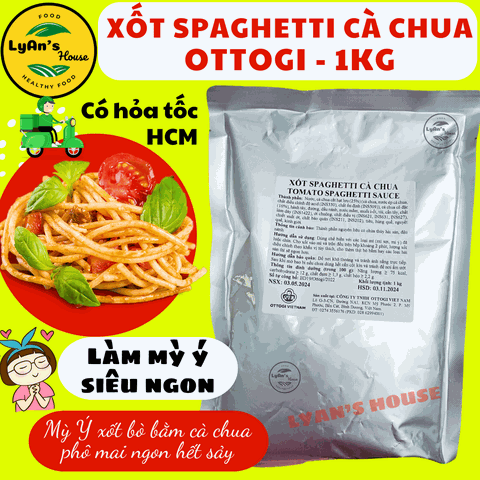 Sốt Spaghetti Cà Chua Vị Truyền Thống OTTOGI 1kg – Đậm Đà, Tiện Lợi