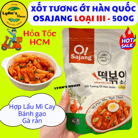 Sốt Tương Ớt Hàn Quốc Osajang Loại III 500g – Vị Dịu Nhẹ, sốt mì cay Giá Sỉ Cho Quán Ăn