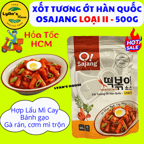 Sốt Tương Ớt Hàn Quốc Osajang Loại II 500g – Vị Cay Đậm, Sốt mì cay, Giá Sỉ Cho Quán Ăn