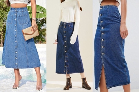 Chân Váy Jean Dài Phối Với Áo Gì – Gợi Ý “Diện” Chuẩn & Thời Thượng