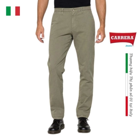 QUẦN KAKI NAM BASIC MÀU XANH - CARRERA JEANS - NHẬP KHẨU CHÍNH HÃNG TỪ Ý