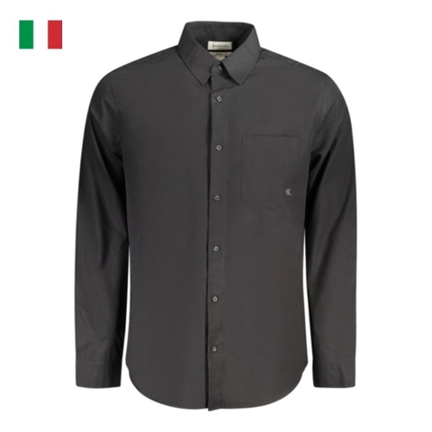 ÁO SƠ MI NAM DÀI TAY CLASSIC FIT MÀU ĐEN - CALVIN KLEIN - NHẬP KHẨU CHÍNH HÃNG TỪ ITALY