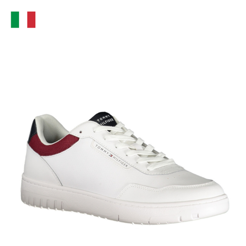 GIÀY SNEAKER NAM MÀU TRẮNG - TOMMY HILFIGER - NHẬP KHẨU CHÍNH HÃNG TỪ Ý