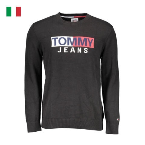 ÁO LEN CỔ TRÒN NAM MÀU ĐEN - TOMMY HILFIGER - NHẬP KHẨU CHÍNH HÃNG TỪ Ý