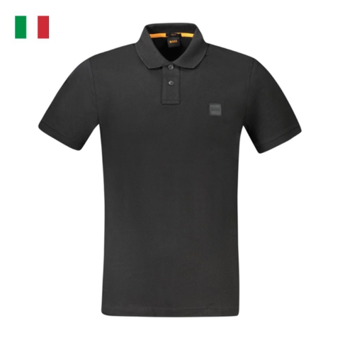 ÁO POLO NAM CỘC TAY SLIM FIT MÀU ĐEN - BOSS - NHẬP KHẨU CHÍNH HÃNG TỪ ITALIA
