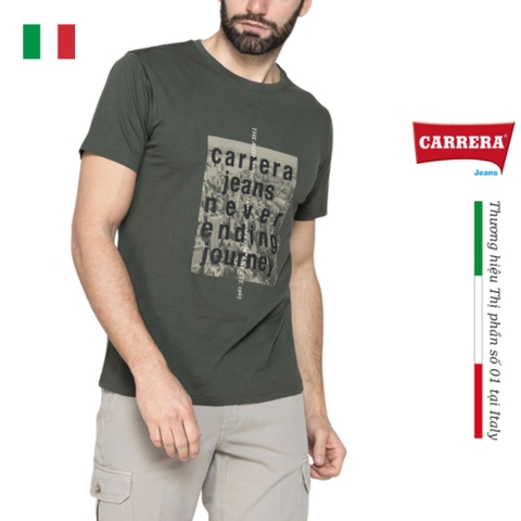 ÁO THUN NAM JERSEY COTTON CỔ TRÒN – CARRERA JEANS - NHẬP KHẨU CHÍNH HÃNG TỪ Ý