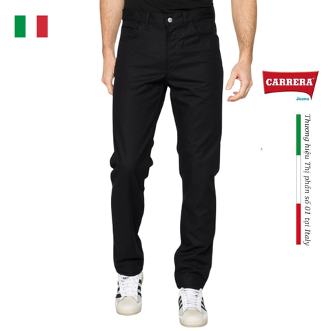 QUẦN VẢI NHẸ 5 TÚI MOD.700 NAM MÀU ĐEN - CARRERA JEANS - NHẬP KHẨU CHÍNH NGẠCH TỪ Ý