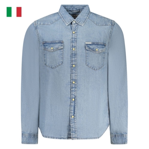 ÁO SƠ MI DENIM DÀI TAY NAM SLIM FIT - GUESS JEANS - NHẬP KHẨU CHÍNH HÃNG TỪ Ý