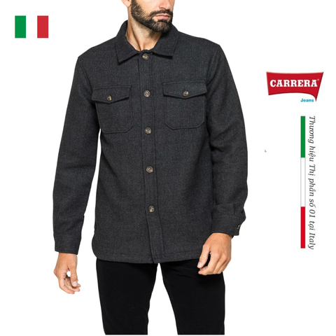 ÁO KHOÁC SƠ MI NAM VẢI DẠ 411D1244X – CARRERA JEANS - NHẬP KHẨU CHÍNH NGẠCH TỪ Ý