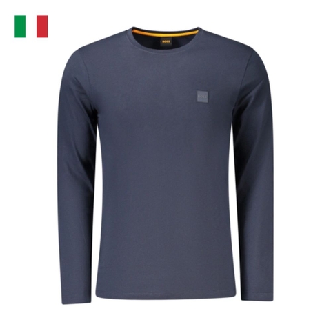 ÁO THUN DÀI TAY NAM MÀU XANH THAN - HUGO BOSS - NHẬP KHẨU CHÍNH HÃNG TỪ ITALIA