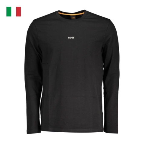ÁO THUN DÀI TAY NAM MÀU ĐEN - HUGO BOSS - NHẬP KHẨU CHÍNH HÃNG TỪ ITALIA