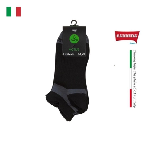 PACK 3 ĐÔI TẤT UNISEX THỂ THAO NĂNG ĐỘNG - CARRERA JEANS - NHẬP KHẨU CHÍNH HÃNG TỪ Ý