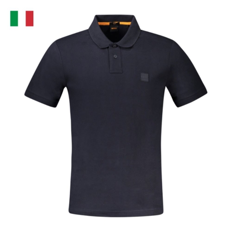 ÁO POLO NAM CỘC TAY SLIM FIT MÀU XANH THAN - BOSS - NHẬP KHẨU CHÍNH HÃNG TỪ ITALIA