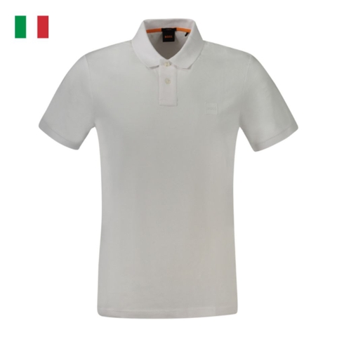 ÁO POLO NAM CỘC TAY SLIM FIT MÀU TRẮNG - BOSS - NHẬP KHẨU CHÍNH HÃNG TỪ ITALIA