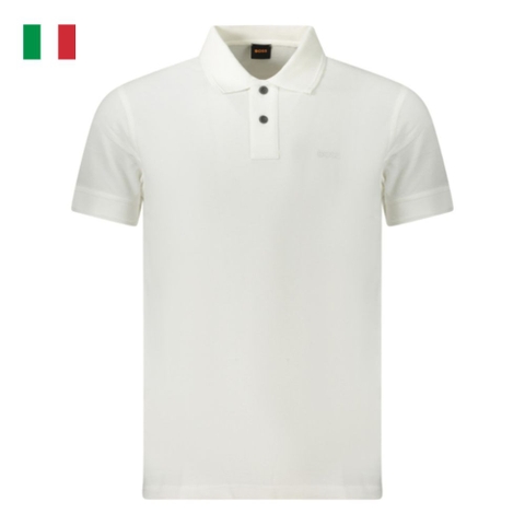 ÁO POLO NAM CỘC TAY MÀU TRẮNG - BOSS - NHẬP KHẨU CHÍNH HÃNG TỪ ITALIA