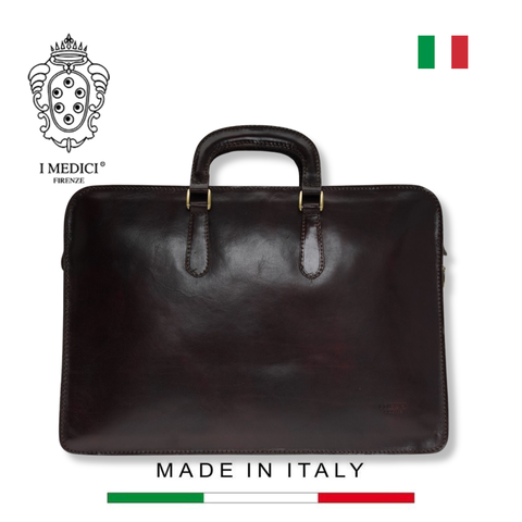 TÚI ĐỰNG LAPTOP DA VACHETTA CAO CẤP 083-FONDANT -  MEDICI OF FLORENCE - SẢN XUẤT THỦ CÔNG TẠI ITALIA