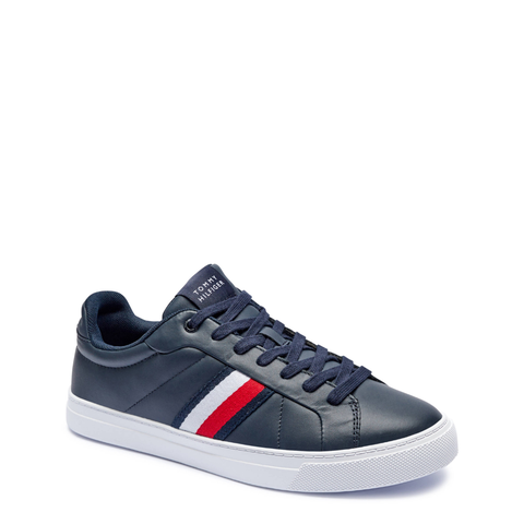GIÀY SNEAKER NAM MÀU XANH THAN - TOMMY HILFIGER - NHẬP KHẨU CHÍNH HÃNG TỪ Ý