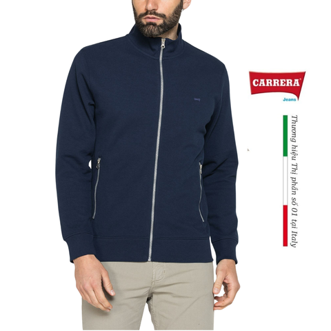 ÁO KHOÁC NỈ PIQUET NAM KÉO KHÓA - CARRERA JEANS - NHẬP KHẨU CHÍNH NGẠCH TỪ ITALIA