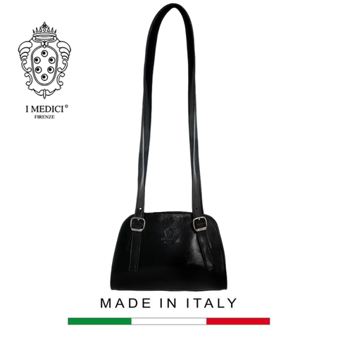 TÚI ĐEO CHÉO DA CALFSKIN 2120 - Black -  MEDICI OF FLORENCE - SẢN XUẤT THỦ CÔNG TẠI ITALIA
