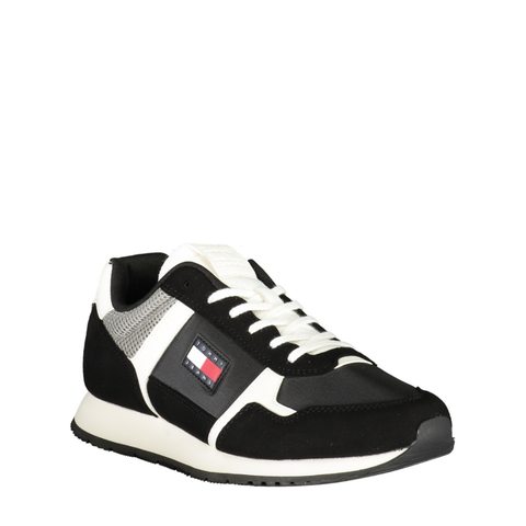GIÀY THỂ THAO NAM MÀU ĐEN - TOMMY HILFIGER - NHẬP KHẨU CHÍNH HÃNG TỪ Ý