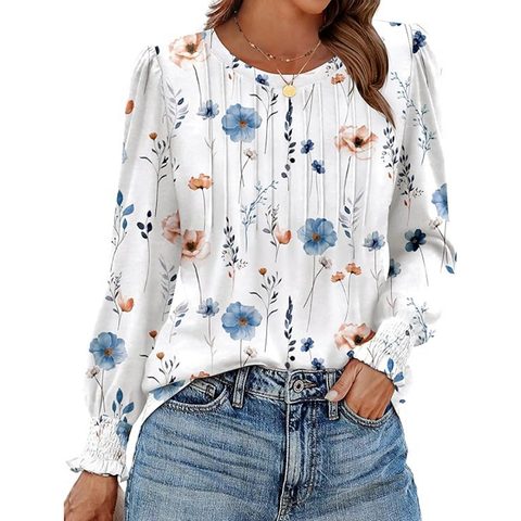 ÁO THUN NỮ DÀI TAY XẾP LY - ZEAGOO - NHẬP KHẨU TRỰC TIẾP TỪ MỸ