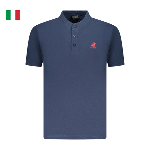 ÁO POLO CỔ TÀU CỘC TAY NAM MÀU XANH THAN - U.S. GRAND - NHẬP KHẨU CHÍNH HÃNG TỪ Ý