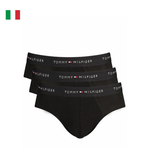 PACK 3 QUẦN SỊP NAM MÀU ĐEN - TOMMY HILFIGER - NHẬP KHẨU CHÍNH HÃNG TỪ Ý