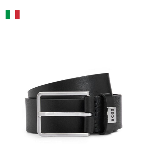 THẮT LƯNG DA THẬT NAM MÀU ĐEN 50529898 - HUGO BOSS - NHẬP KHẨU CHÍNH HÃNG TỪ Ý