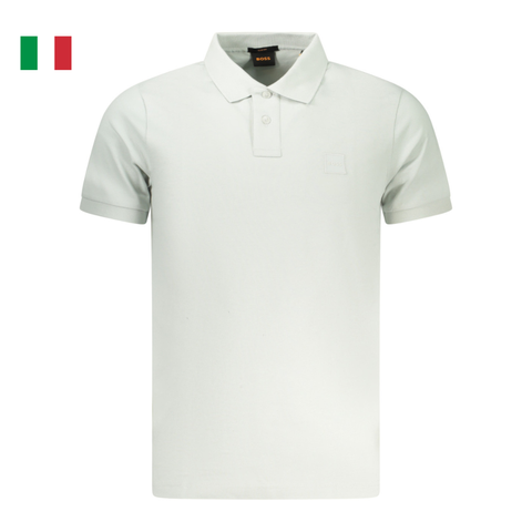 ÁO POLO NAM CỘC TAY SLIM FIT MÀU XANH NHẠT - BOSS - NHẬP KHẨU CHÍNH HÃNG TỪ ITALIA