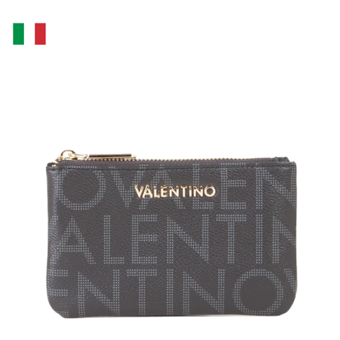 VÍ DA NỮ MÀU ĐEN HỌA TIẾT VPS9IS101 - VALENTINO - NHẬP KHẨU CHÍNH HÃNG TỪ Ý