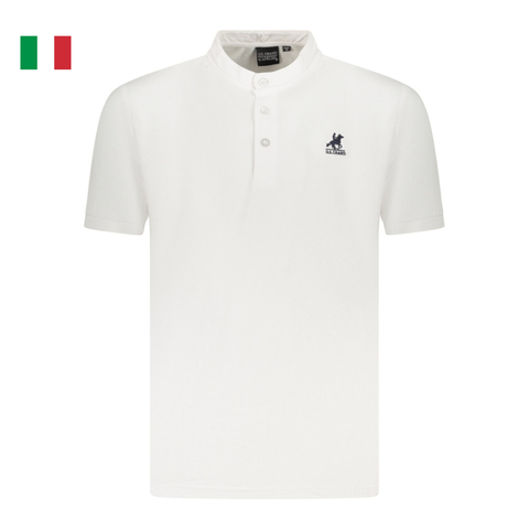 ÁO POLO CỔ TÀU CỘC TAY NAM MÀU TRẮNG - U.S. GRAND - NHẬP KHẨU CHÍNH HÃNG TỪ Ý