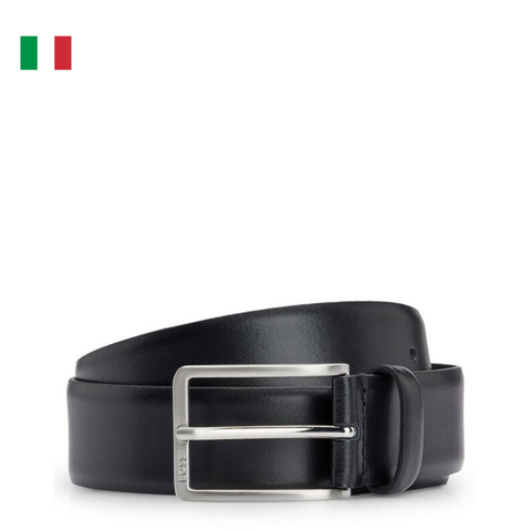 THẮT LƯNG DA THẬT NAM MÀU ĐEN 50491834 - HUGO BOSS - NHẬP KHẨU CHÍNH HÃNG TỪ Ý