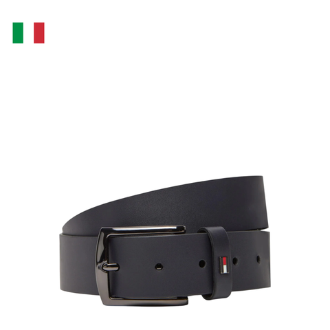 THẮT LƯNG DA THẬT NAM MÀU XANH ĐEN AM0AM13536_DW6 - TOMMY HILFIGER - NHẬP KHẨU CHÍNH HÃNG TỪ Ý