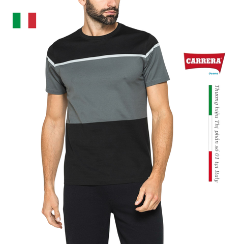 ÁO THUN NAM KẺ SỌC COTTON CỔ TRÒN T801R0041X – CARRERA JEANS - NHẬP KHẨU CHÍNH HÃNG TỪ Ý