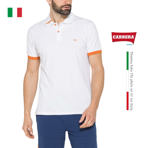 ÁO POLO THỂ THAO NAM VẢI PIQUET CO GIÃN - CARRERA JEANS - NHẬP KHẨU CHÍNH NGẠCH TỪ ITALIA
