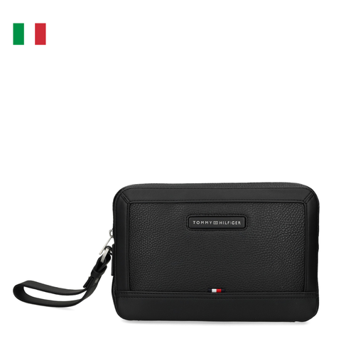 TÚI CLUTCH NAM MÀU ĐEN - TOMMY HILFIGER - NHẬP KHẨU TRỰC TIẾP TỪ Ý