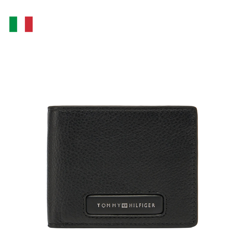 VÍ DA THẬT NAM MÀU ĐEN - TOMMY HILFIGER - NHẬP KHẨU CHÍNH HÃNG TỪ Ý