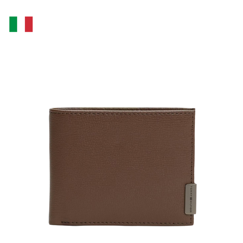 VÍ DA THẬT NAM MÀU NÂU - TOMMY HILFIGER - NHẬP KHẨU CHÍNH HÃNG TỪ Ý