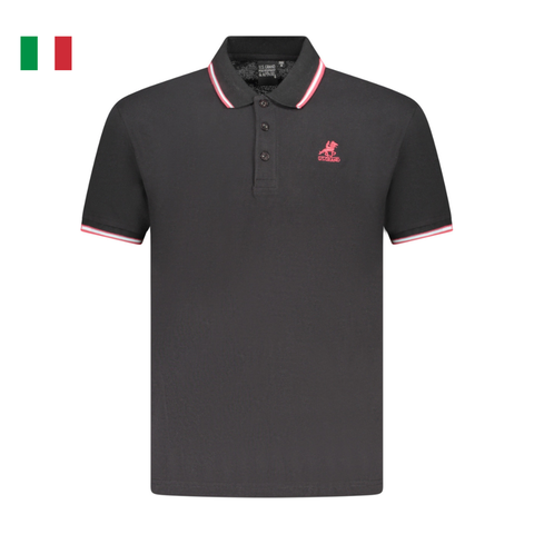 ÁO POLO NAM MÀU ĐEN - U.S. GRAND - NHẬP KHẨU CHÍNH HÃNG TỪ Ý
