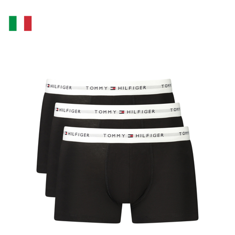 PACK 3 QUẦN SỊP ĐÙI NAM MÀU ĐEN - TOMMY HILFIGER - NHẬP KHẨU CHÍNH HÃNG TỪ Ý