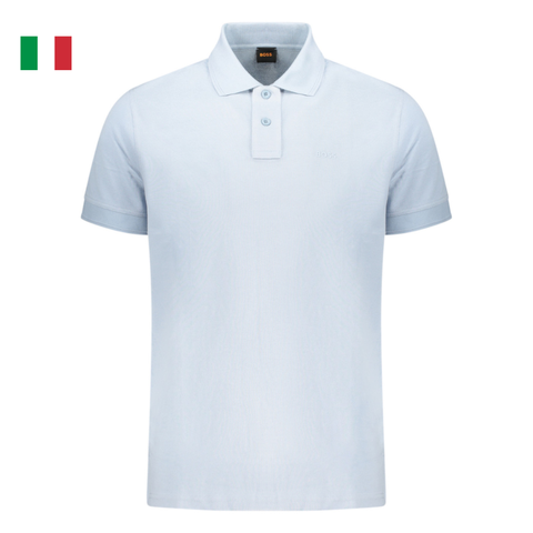 ÁO POLO NAM CỘC TAY MÀU XANH NHẠT - BOSS - NHẬP KHẨU CHÍNH HÃNG TỪ ITALIA