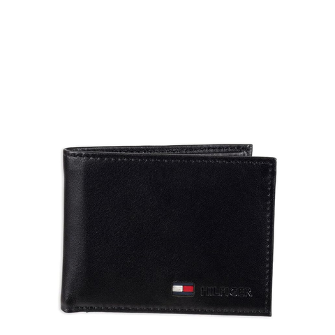 VÍ NAM DA THẬT MÀU ĐEN 31TL22X060-001 - TOMMY HILFIGER - NHẬP KHẨU CHÍNH HÃNG TỪ MỸ