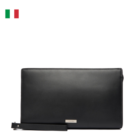 TÚI CLUTCH DA THẬT NAM MÀU ĐEN LV04D1109G_UB1 - CALVIN KLEIN - NHẬP KHẨU CHÍNH HÃNG TỪ Ý