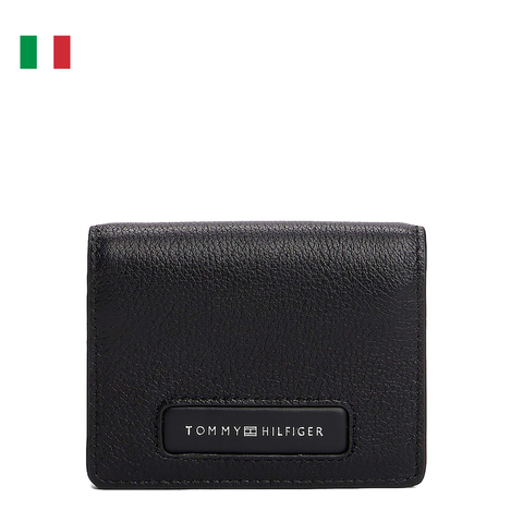 VÍ DA THẬT NAM MÀU ĐEN AM0AM13254_BDS - TOMMY HILFIGER - NHẬP KHẨU CHÍNH HÃNG TỪ Ý